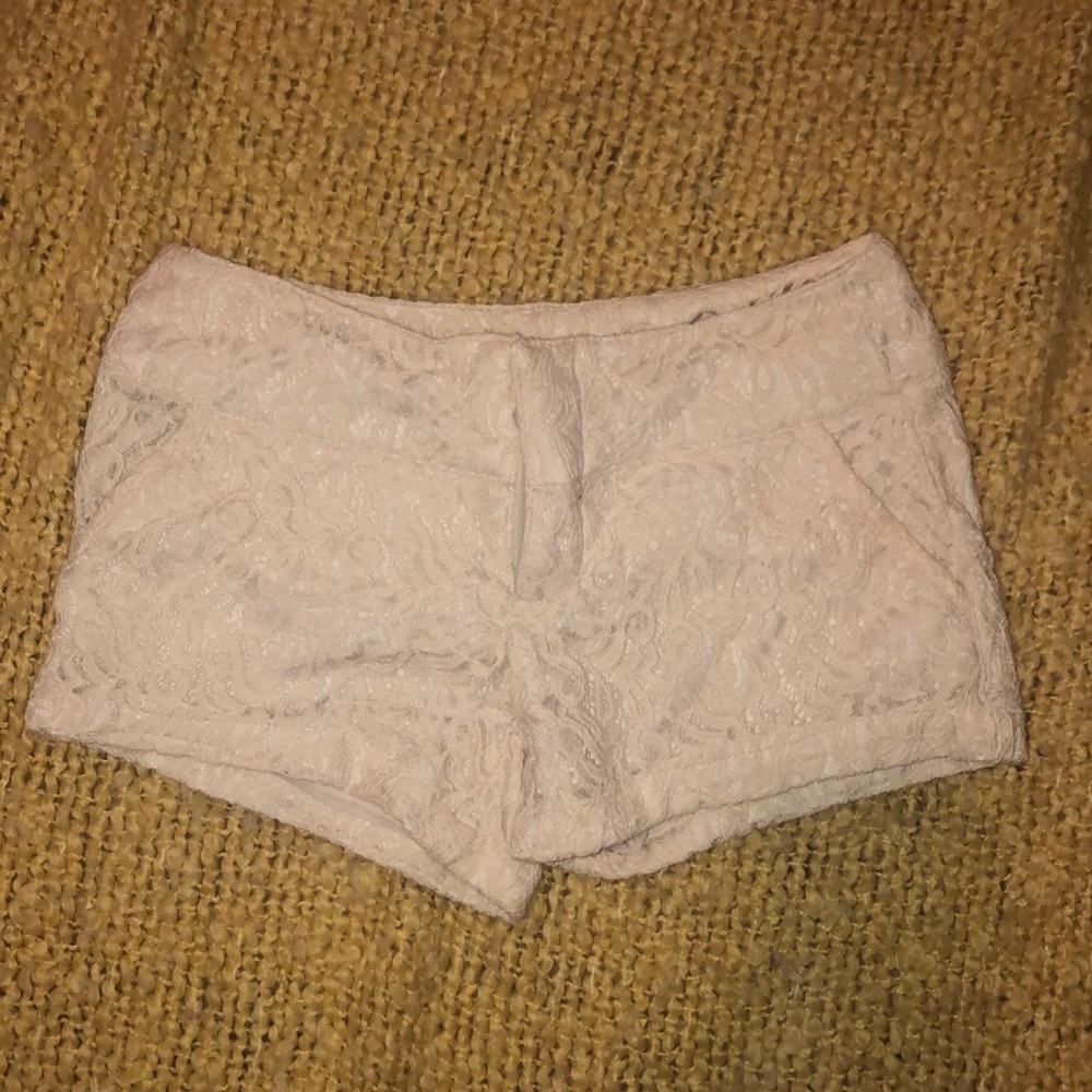 Ivory Lace Shorts